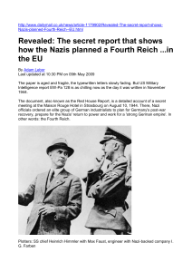 Nazi Fourth Reich - Friends of the Sabbath