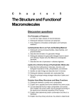 Chapter5 The Structure and Functionof Macromolecules Discussion
