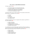 Micro –Unit Two – Sample Multiple Choice Questions