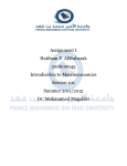 Assignment I Haitham F. AlMubarak 200600045 Introduction to