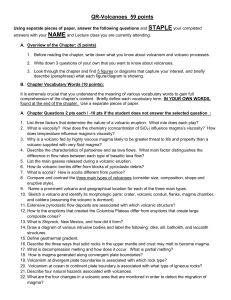QR-Volcanoes 59 points Using separate pieces of paper, answer