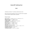 Spring 2007 Qualifying Exam