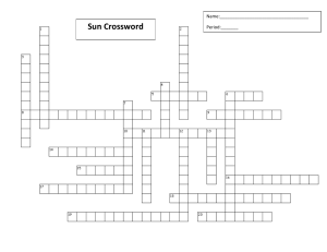 Across 3. The layer of the sun where the heat is circulated through