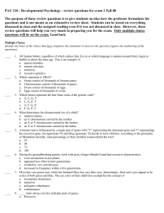 Psy 210 - review questions for exam 2 fall 08