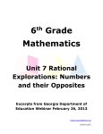 Parent Unit 7 Guide for 6th Grade Math