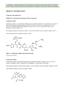 Ceftolozane (as sulfate) / Tazobactam (as sodium salt)