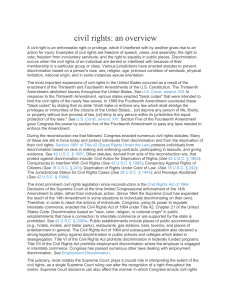 Civil Rights: an Overview - Jim