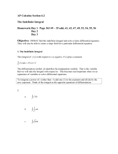 AP Calculus Section 6.2