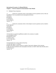 International Economics, 9e (Husted/Melvin) Chapter 2 Tools of