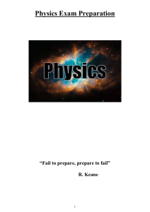 Physics revision booklet