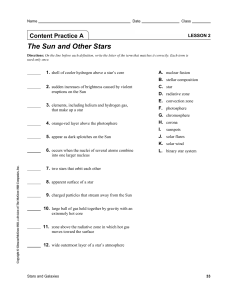 Lesson 2 | The Sun and Other Stars