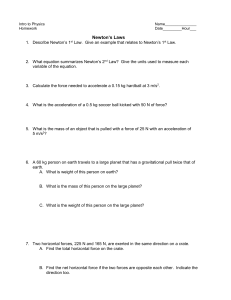 Newton`s Laws