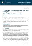 Productivity measures and analysis: ONS work plan