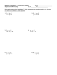 Systems of Equations – Substitution method