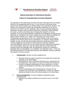 Draft Criteria for Evaluating State Curriculum Standards