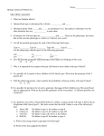 Name: Biology Genetics Problem Set MULTIPLE ALLELES What are