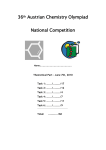 Theoretical Competition - Austrian Chemistry Olympiad