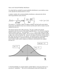 Notes on the Normal Probability Distribution: