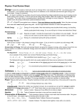 2010 Physics Final Review Packet