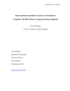 Disordinal triple dissociations in recognition2