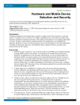 Hardware and Mobile Device Selection and Security
