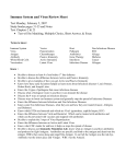 Immune System and Virus Review Sheet