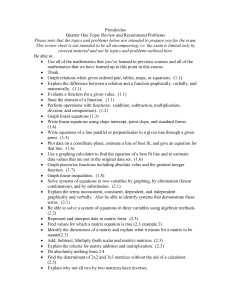 Q1 Review Precalculus