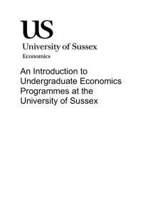 Economics - University of Sussex