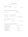 Algebra II Chapter 1 Test