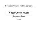 2014 - Choir Curr - Roanoke County Public Schools