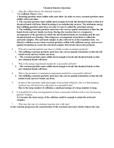 Reaction Rate review questions