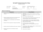 Objectives/Competencies - Springfield Technical Community College