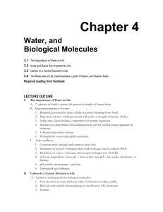 Ch03Water,pH,Biological Molecules