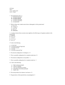 Atomic Structure Practice Answers