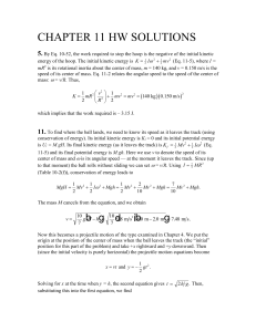 CHAPTER 11 HW SOLUTIONS