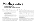 Wisconsin`s Model Academic Standards