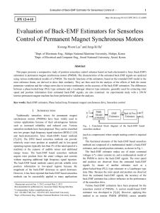 Evaluation of Back-EMF Estimators for Sensorless Control of