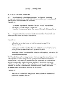 Ecology Learning Goalsb - Coristines