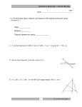 Geometry Semester 1 Exam Review