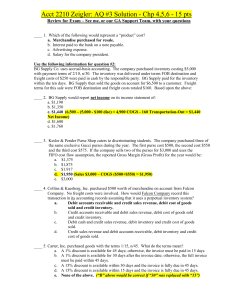 Solution: AQ#3 (Chp 4, 5, 6)