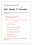 GCSE PE Sports Studies Homework – HAL 1 Name: DUE: Monday