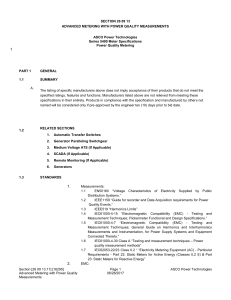 ASCO 5400 PQM Suggested Specification