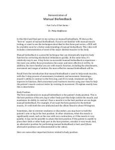 Dr. Maffetone`s Manual Biofeedback Paper, Part 3