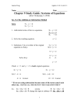 Systems of Equations Study Guide