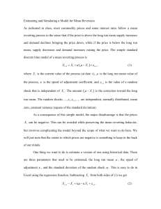 Estimating and Simulating a Model for Mean Reversion (in  format)