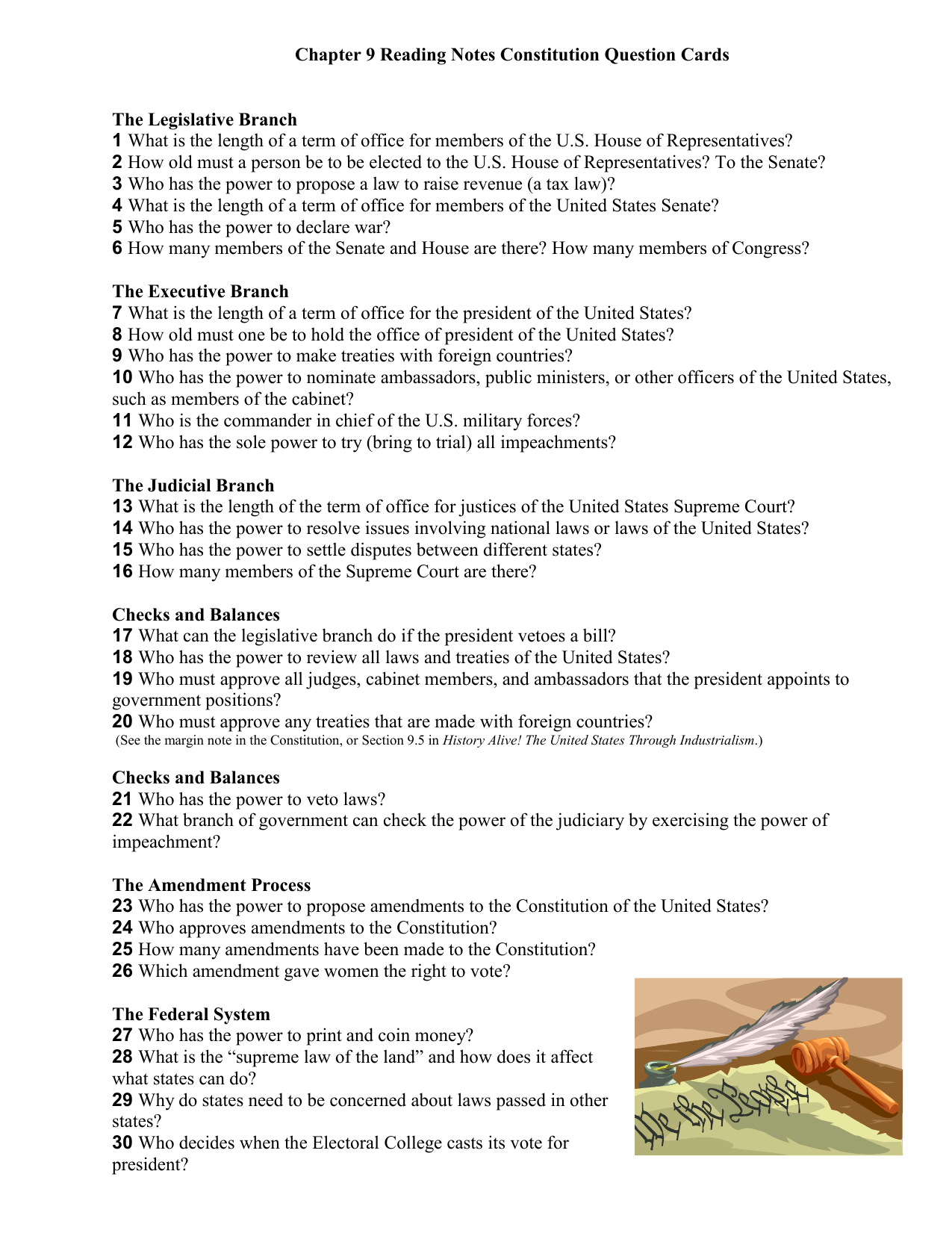 Isn Reading Notes 9 Consution Question Cards