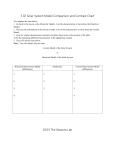 3.02 Solar System Model Comparison and Contrast Chart To