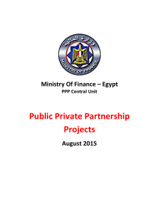 Ministry Of Finance – Egypt PPP Central Unit Public Private