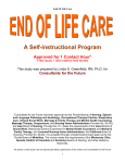 End Of Life Care A Self-instructional Program Approved for 1