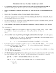 Handout on First Degree Equations